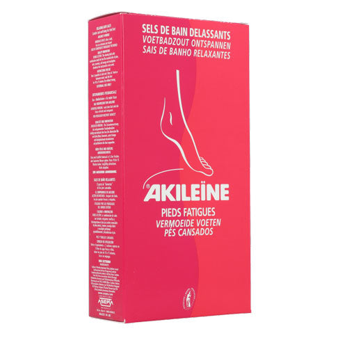 AKILEINE Foot Bath Salts 2 x 150 g, box of salts for a relaxing foot bath, Akileine red line