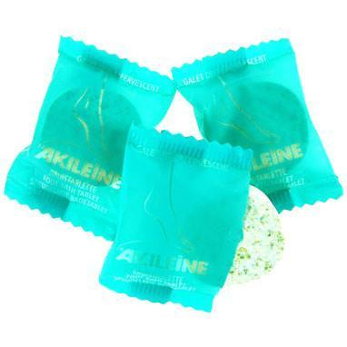 AKILEINE Effervescent Deodorant Foot Bath Tablets 6 x 12 g, green effervescent tablets for a deodorizing foot bath