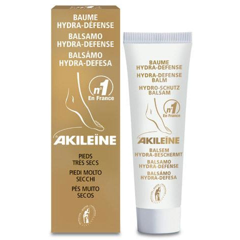 Gold tube of Akileine Hydra-Defense Foot Balm 30 ml, limited edition